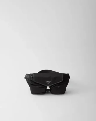 Axelväska i Re-Nylon och läder