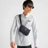 Axelväska i Re-Nylon och Saffiano-läder Axelväska i Re-Nylon och Saffiano-läder