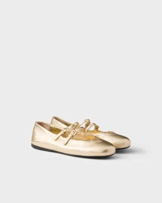 Ballerinaskor i Mordora-nappaläder