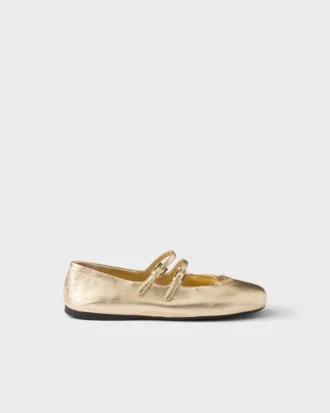 Ballerinaskor i Mordora-nappaläder