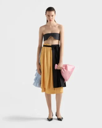 Bandeau-top i randig ull