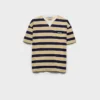 Bayadere randig T-shirt i lisle-bomull Bayadere randig T-shirt i lisle-bomull