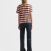 Bayadere randig T-shirt i lisle-bomull Bayadere randig T-shirt i lisle-bomull
