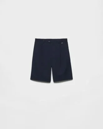 Bermudashorts i bomull med vintage-effekt