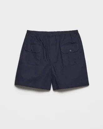 Bermudashorts i bomullspoplin