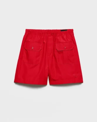 Bermudashorts i bomullspoplin