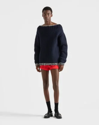 Bermudashorts i bomullspoplin