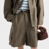 Bermudashorts i mohair och ull Bermudashorts i mohair och ull