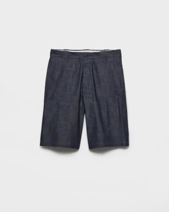 Bermudashorts i rå denim