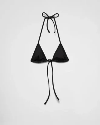 Bikinitopp i interlocktyg med triangel