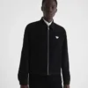 Blousonjacka i bomullsvelour