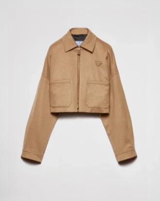Blousonjacka i kamelhår