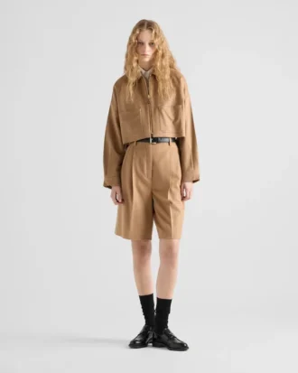 Blousonjacka i kamelhår