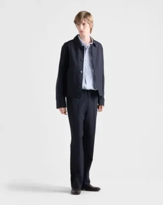 Blousonjacka i mohair och ull