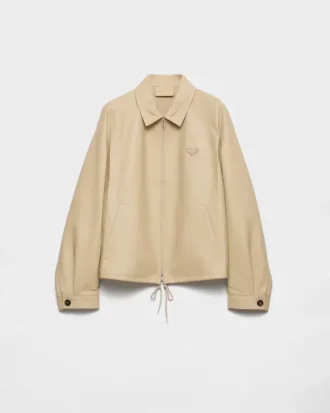 Blousonjacka i nappaläder