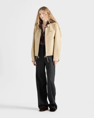 Blousonjacka i nappaläder