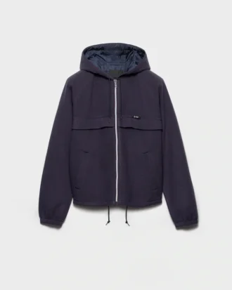 Blousonjacka med huva i tekniskt tyg