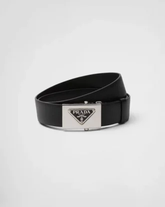 Bälte i Saffiano-läder