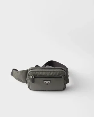 Bältesväska i Re-Nylon och Saffiano-läder