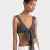 Bralette-top i silkeschiffong med prickar Bralette-top i silkeschiffong med prickar