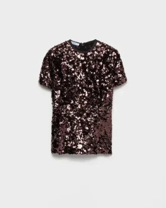 Broderad paljetttop