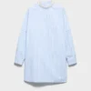 Broderad randig poplin-top Broderad randig poplin-top