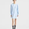 Broderad randig poplin-top Broderad randig poplin-top