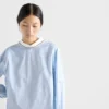 Broderad randig poplin-top Broderad randig poplin-top