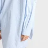 Broderad randig poplin-top Broderad randig poplin-top