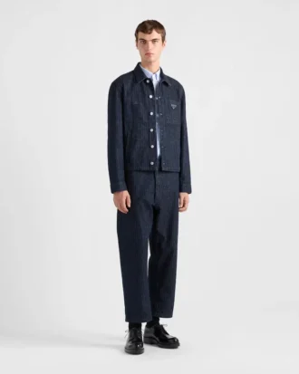 Chevron-jeansblouson