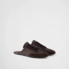 Collapse Re-Nylon och mocka-mules Collapse Re-Nylon och mocka-mules