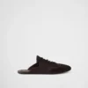 Collapse Re-Nylon och mocka-mules Collapse Re-Nylon och mocka-mules