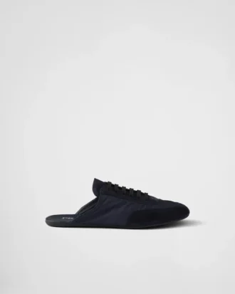 Collapse Re-Nylon och mocka-mules