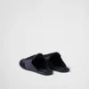 Collapse Re-Nylon och mocka-mules Collapse Re-Nylon och mocka-mules
