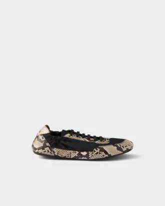 Collapse Re-Nylon och tryckta Ayers-lädersneakers