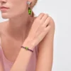 Couleur Vivante-armband – vitguld med peridot och ametist Couleur Vivante-armband – vitguld med peridot och ametist