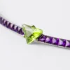 Couleur Vivante-armband – vitguld med peridot och ametist Couleur Vivante-armband – vitguld med peridot och ametist