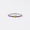 Couleur Vivante-armband – vitguld med peridot och ametist Couleur Vivante-armband – vitguld med peridot och ametist