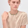 Couleur Vivante-halsband – vitguld med akvamarin och peridot Couleur Vivante-halsband – vitguld med akvamarin och peridot