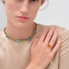 Couleur Vivante-halsband – vitguld med akvamarin och peridot Couleur Vivante-halsband – vitguld med akvamarin och peridot