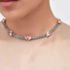 Couleur Vivante-halsband – vitguld med morganit och akvamarin Couleur Vivante-halsband – vitguld med morganit och akvamarin
