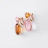 Couleur Vivante hängeörhängen – roséguld med morganit och citrin Couleur Vivante hängeörhängen – roséguld med morganit och citrin