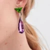 Couleur Vivante hängeörhängen – vitguld med peridot, ametist och diamanter Couleur Vivante hängeörhängen – vitguld med peridot, ametist och diamanter