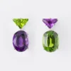 Couleur Vivante hängeörhängen – vitguld med peridot och ametist Couleur Vivante hängeörhängen – vitguld med peridot och ametist