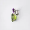 Couleur Vivante hängeörhängen – vitguld med peridot och ametist Couleur Vivante hängeörhängen – vitguld med peridot och ametist