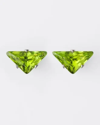 Couleur Vivante örhängen – vitguld med peridot