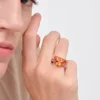 Couleur Vivante solitärring – roséguld med citrin och morganit Couleur Vivante solitärring – roséguld med citrin och morganit