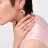 Couleur Vivante solitärring – vitguld med akvamarin och peridot Couleur Vivante solitärring – vitguld med akvamarin och peridot