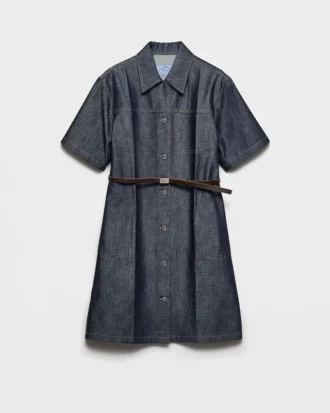 Denimklänning med bälte