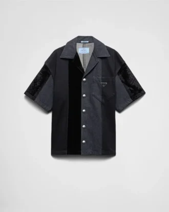 Denimskjorta i lappteknik Denimskjorta i lappteknik